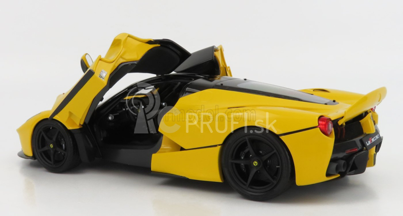 Bbr-models Ferrari Laferrari 2013 - Čierne kolesá 1:18 Giallo Modena - Žlto-čierna