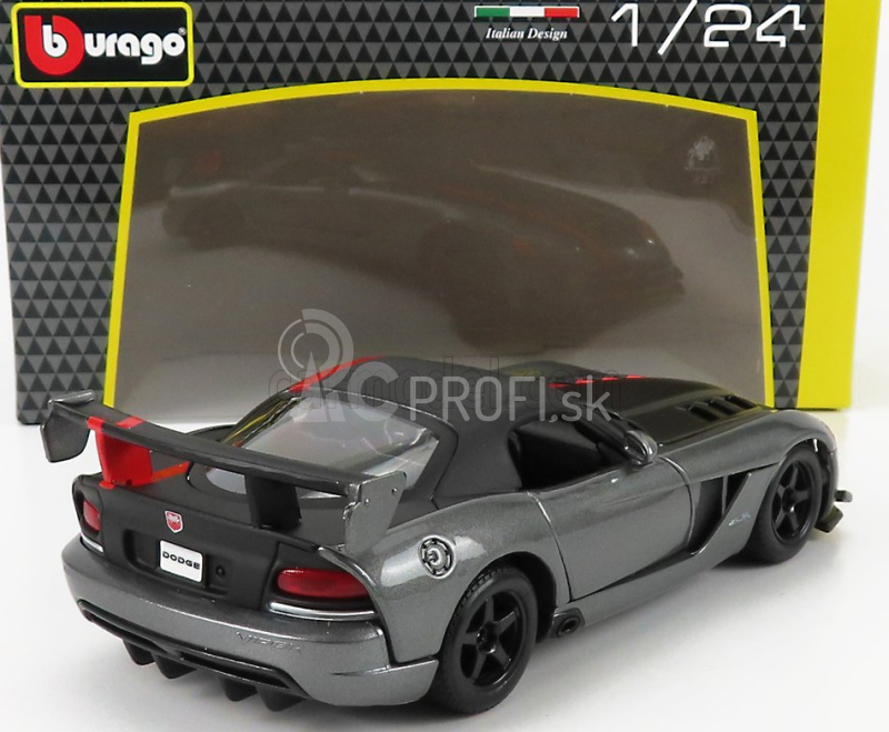 Bburago Dodge Viper Srt-10 Coupe 2003 – With Red Line 1:24 Grey