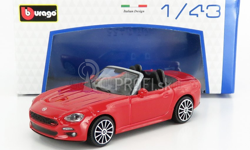 Bburago Fiat 124 Spider 2016 1:43 Red