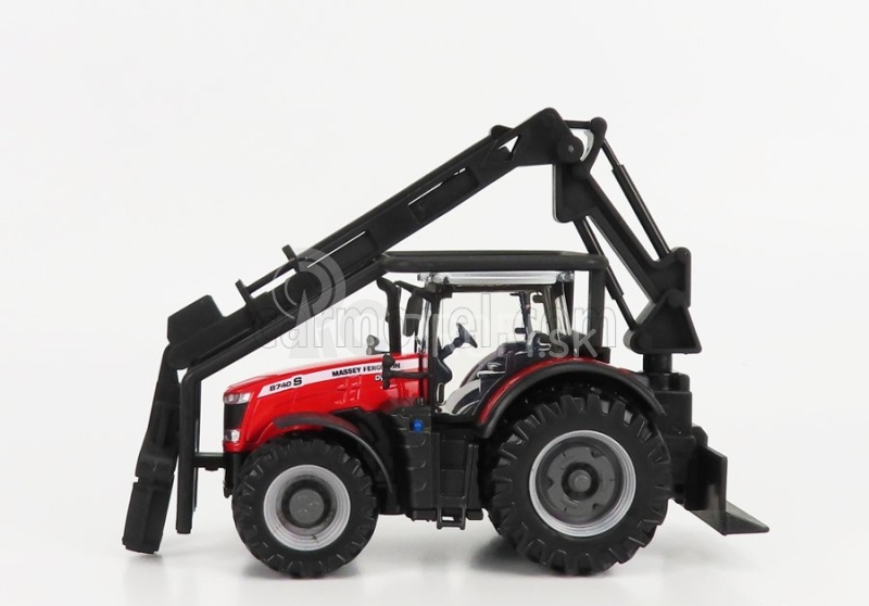  Bburago Massey ferguson 8740s Tractor Loader 2016 1:50 Red