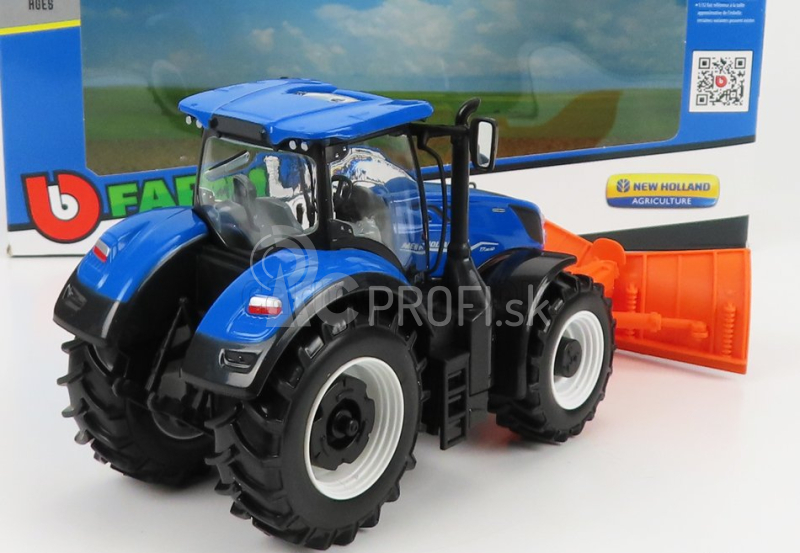 Bburago New holland T7.315 Tractor 2009 1:32 modro-oranžová