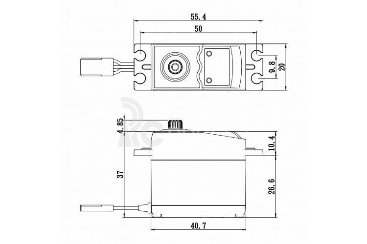 Digitálne servo SV-0220MG HiVolt (8,0 kg-0,13s/60°)