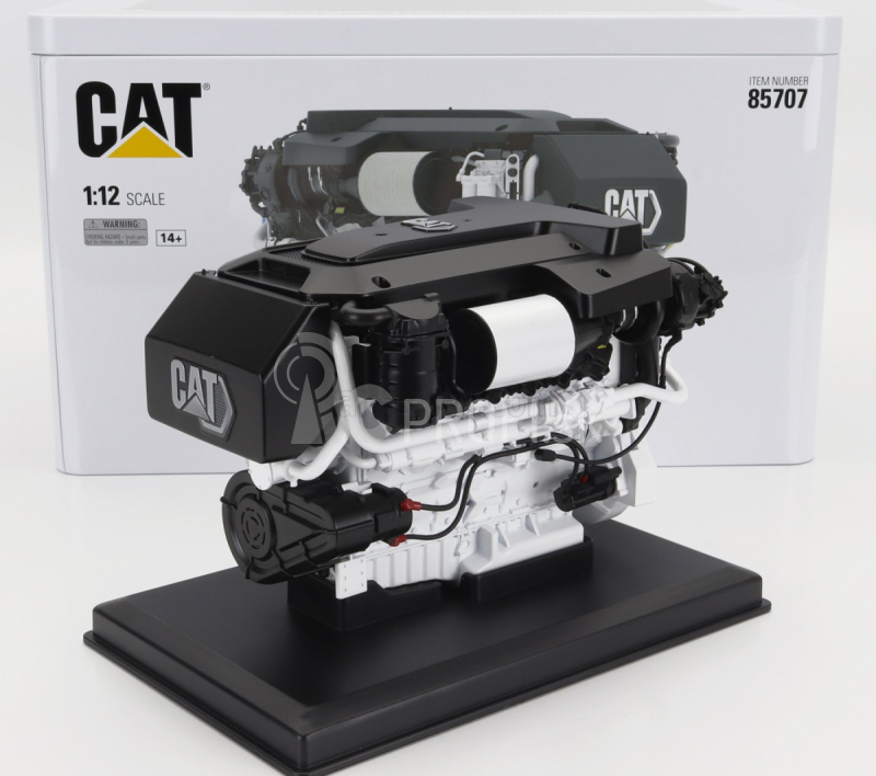 Dm-models Príslušenstvo Caterpillar C32b Marine Engine - Motore A Propulsione Marino 1:12 Black White