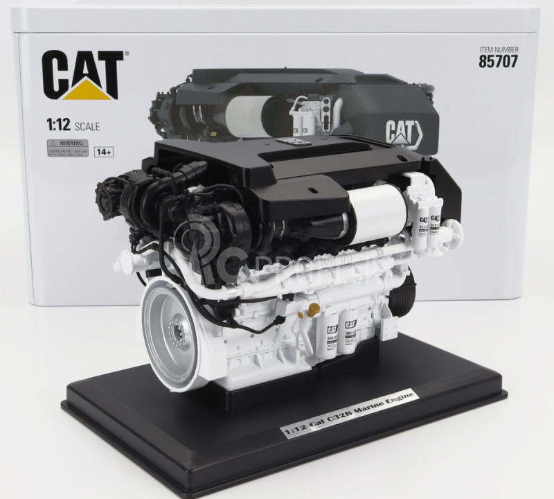 Dm-models Príslušenstvo Caterpillar C32b Marine Engine - Motore A Propulsione Marino 1:12 Black White