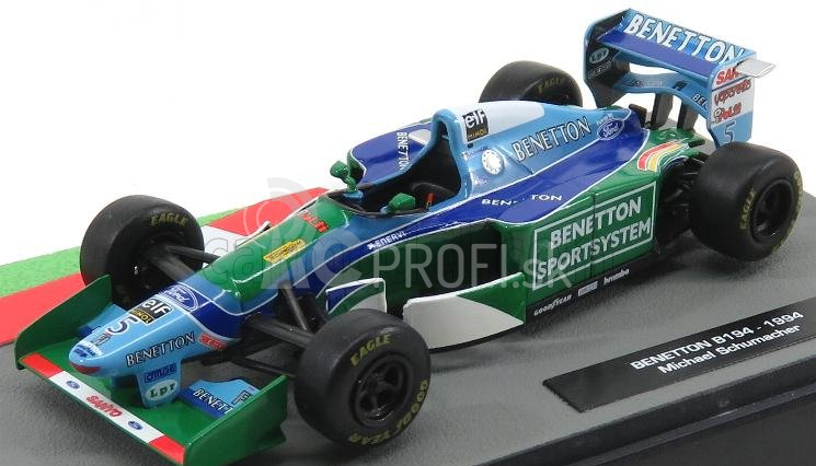 Edicola Benetton F1 B194 Ford N 5 Michael Schumacher Sezóna 1994 Majster sveta 1:43 Zelená Modrá