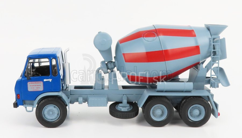 Edicola Berliet Grh230 6x4 Betoniera Tanker Cement Mixer Truck 3-assi 1959 - Movimento Terra 1:43 Modrá sivá červená