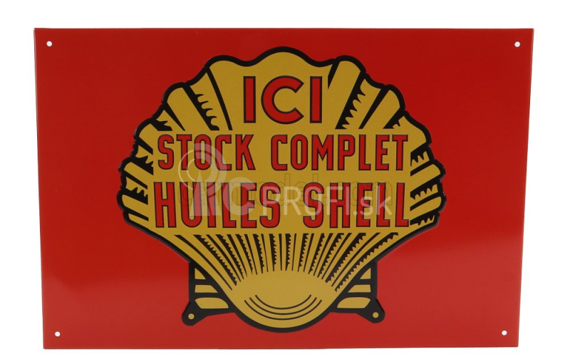 Edicola Príslušenstvo Kovová doska - Ici Stock Complet Huiles Shell 1:1 Rôzne