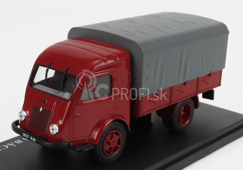 Edicola Renault Truck Telonato 2 Tonnes Plateau A Didelles Bache 1947 1:43 Červená sivá