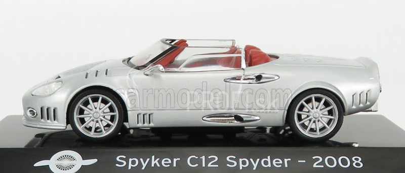 Edicola Spyker C12 Spyder 2008 - Con Vetrina - S vitrínou 1:43 Silver