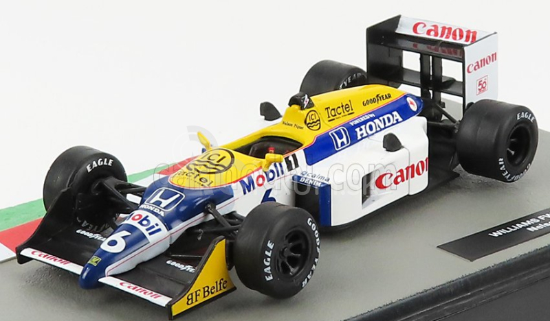 Edicola Williams F1 Honda Fw11b N 6 Nelson Piquet Sezóna 1987 Majster sveta 1:43 Biela Modrá Žltá