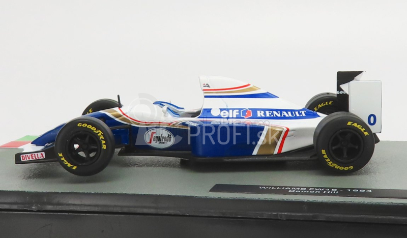 Edicola Williams F1 Renault Fw16 Elf N 0 Sezóna 1994 Demon Hill 1:43 Modrá biela