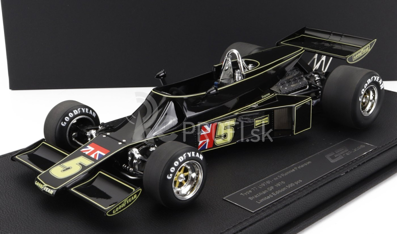 Gp-replika Lotus F1 77 John Player Team Lotus N 5 Brazilian Gp 1976 Ronnie Peterson 1:18 Jps Black Gold