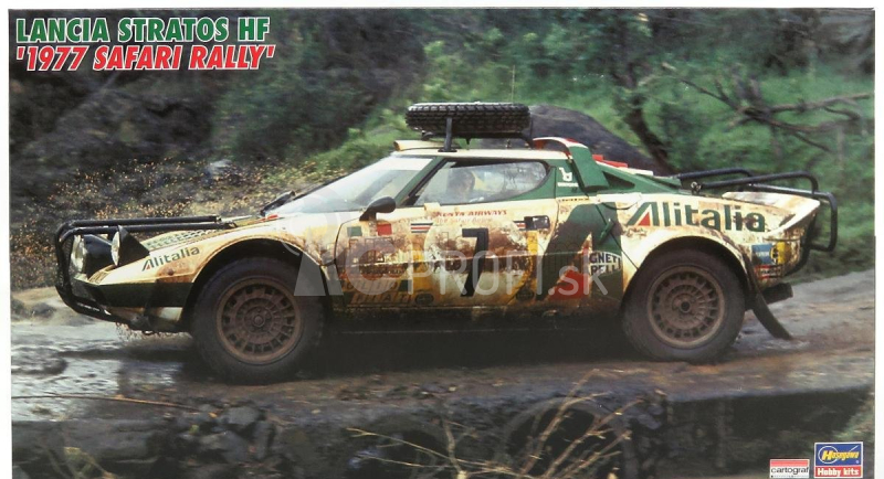 Hasegawa Lancia Stratos Hf Alitalia N 7 3rd Rally Safari 1977 S.munari - P.sodano 1:24 Biela Zelená Červená