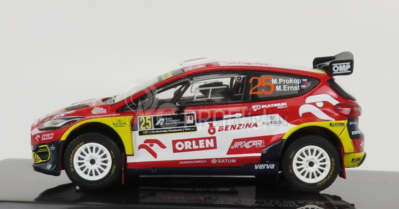 Ixo-models Ford england Fiesta R5 Mkii N 25 Rally Acropolis 2021 M.prokop - M.ernst 1:43 Červená Biela Modrá