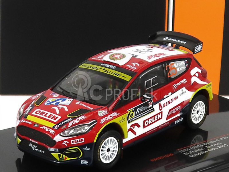 Ixo-models Ford england Fiesta R5 Mkii N 25 Rally Acropolis 2021 M.prokop - M.ernst 1:43 Červená Biela Modrá