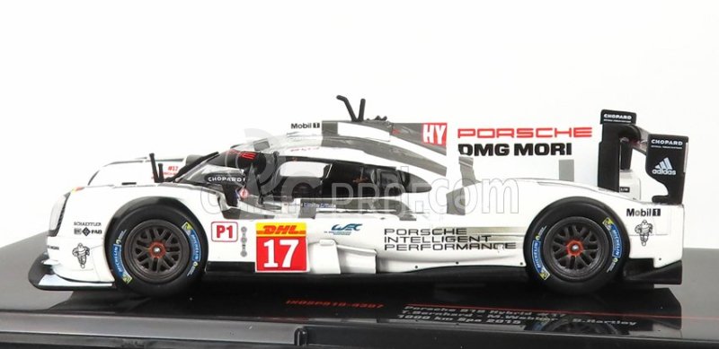 Ixo-models Porsche 919 Hybrid 2.0l Turbo V4 Team Porsche N 17 3. 1000km Spa 2015 T.bernhard - B.hartley - M.webber 1:43 Bielo-sivá čierna