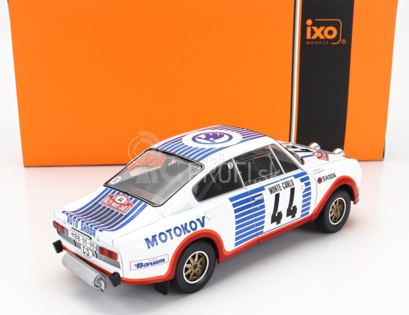 Ixo-models Škoda 130rs Team Škoda (nočná verzia) N 44 15. Rally Montecarlo 1977 Miroslav Zapadlo - Jiří Motal 1:24 Biela modrá červená