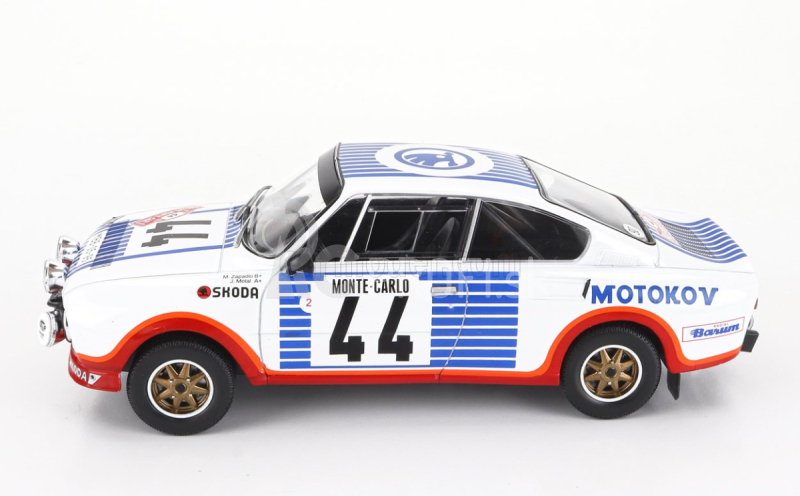 Ixo-models Škoda 130rs Team Škoda (nočná verzia) N 44 15. Rally Montecarlo 1977 Miroslav Zapadlo - Jiří Motal 1:24 Biela modrá červená