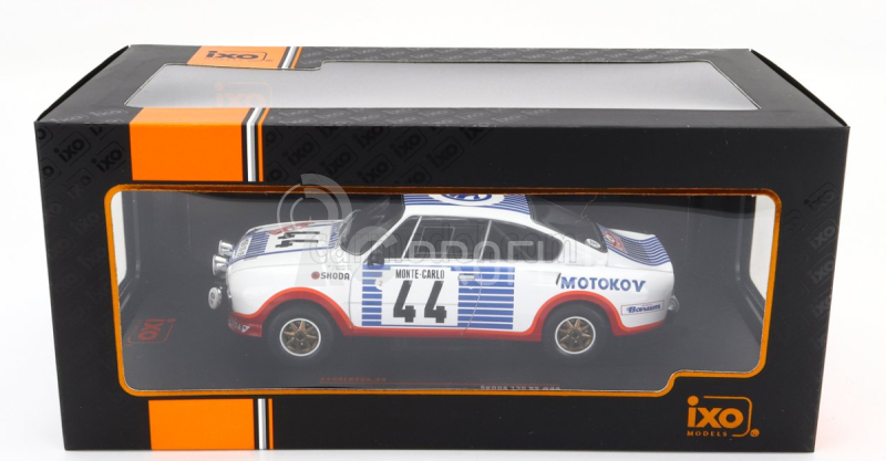 Ixo-models Škoda 130rs Team Škoda (nočná verzia) N 44 15. Rally Montecarlo 1977 Miroslav Zapadlo - Jiří Motal 1:24 Biela modrá červená