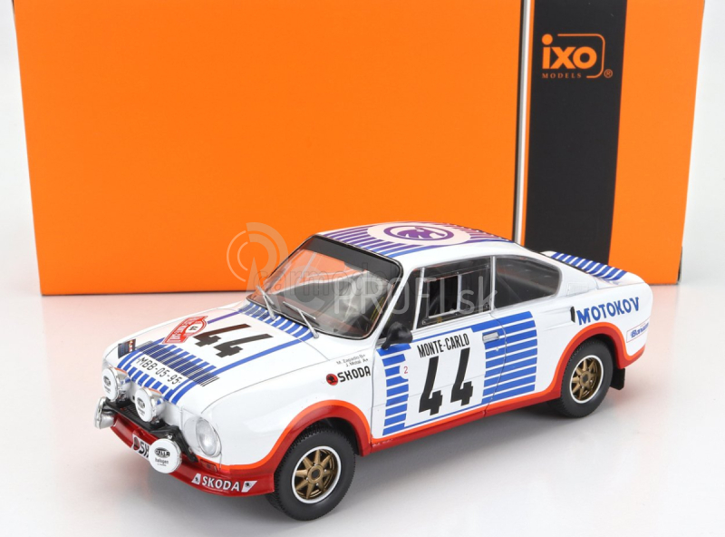 Ixo-models Škoda 130rs Team Škoda (nočná verzia) N 44 15. Rally Montecarlo 1977 Miroslav Zapadlo - Jiří Motal 1:24 Biela modrá červená