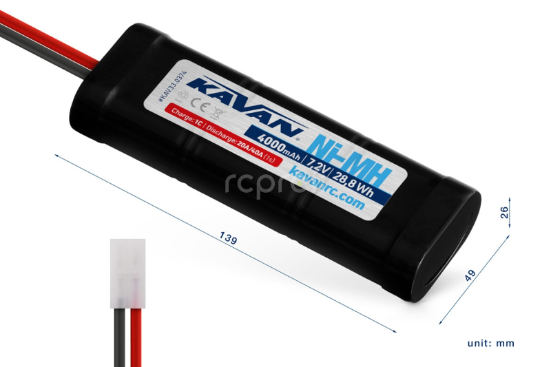 KAVAN NiMH 4000mAh/7,2V + Tamiya