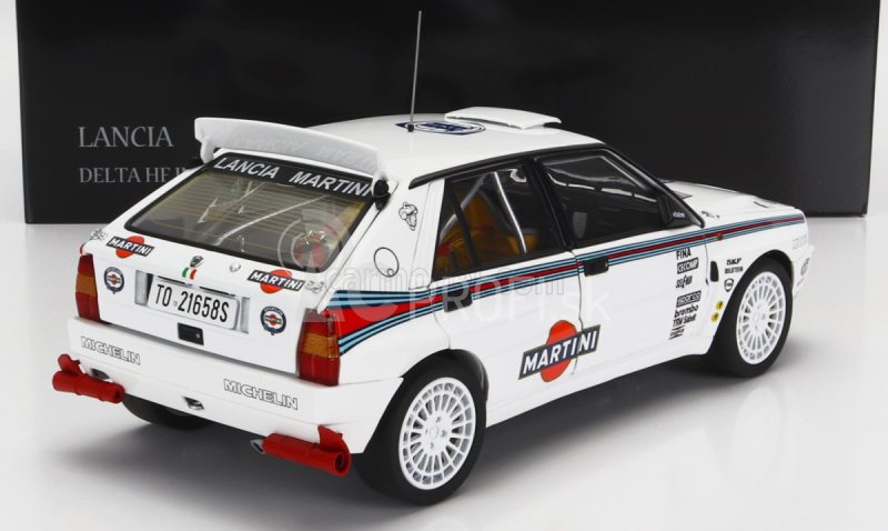 Kyosho Lancia Delta Hf Integrale Evoluzione Martini Racing N 0 Testovacie auto Rally Sezóna 1992 1:18 Biela Modrá Červená