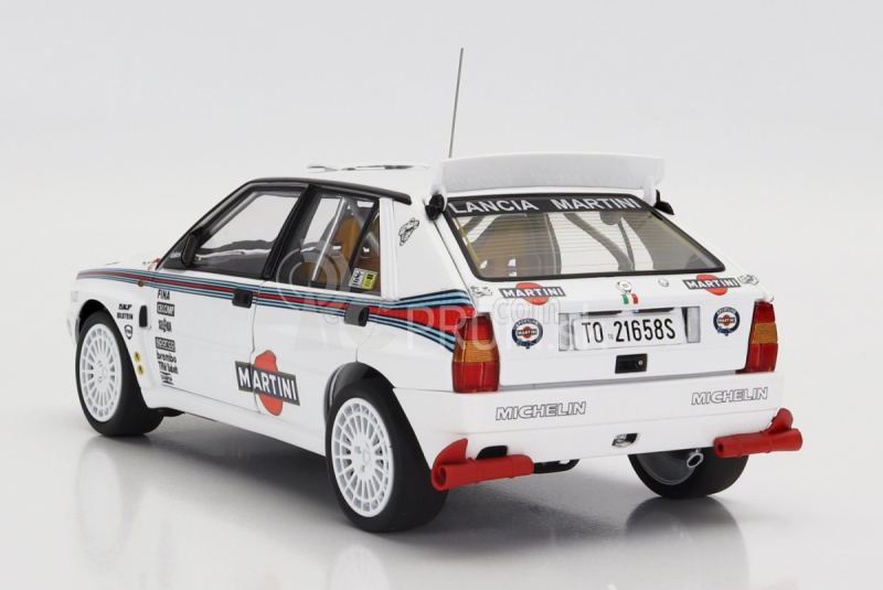 Kyosho Lancia Delta Hf Integrale Evoluzione Martini Racing N 0 Testovacie auto Rally Sezóna 1992 1:18 Biela Modrá Červená