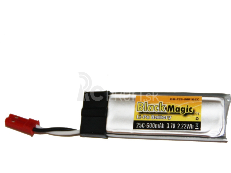 LiPol Black Magic 3.7V 600mAh 25C JST