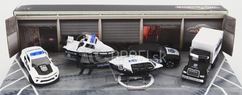 Majorette Chevrolet Set Assortment 5 Cars Police Force Pieces 1:64 White Black