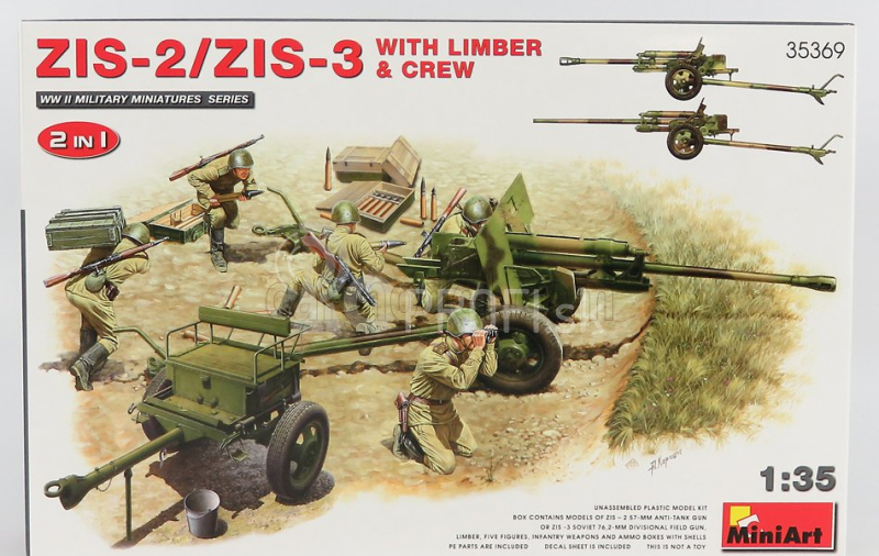 Miniart ZIS 2/zis-3 s limbou a posádkou 1:35 /