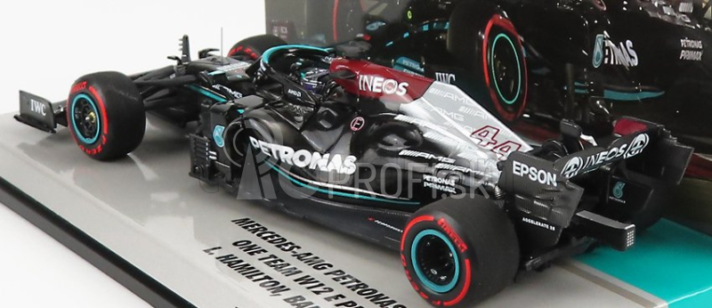 Minichamps Mercedes gp F1 W12 Mercedes M12 Eq Power+ Team Amg Petronas Motorsport Formula One N 44 Winner Bahrain Gp 2021 Lewis Hamilton 1:43 Black Green