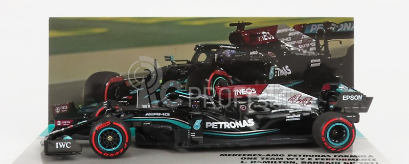 Minichamps Mercedes gp F1 W12 Mercedes M12 Eq Power+ Team Amg Petronas Motorsport Formula One N 44 Winner Bahrain Gp 2021 Lewis Hamilton 1:43 Black Green