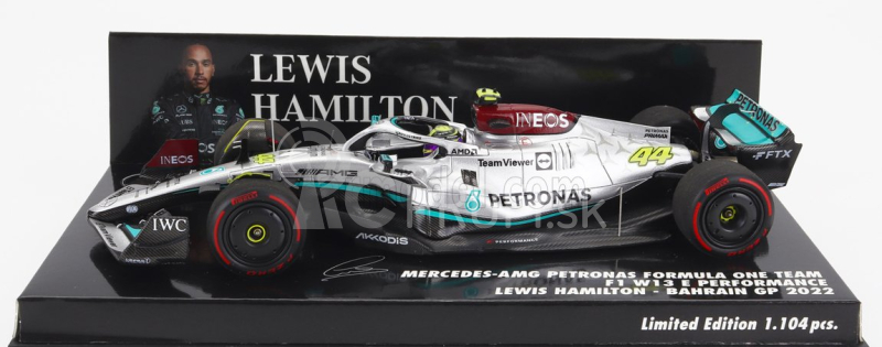 Minichamps Mercedes gp F1 W13e Team Mercedes-amg Petronas F1 N 44 3. Bahrain Gp 2022 Lewis Hamilton 1:43 Silver Green