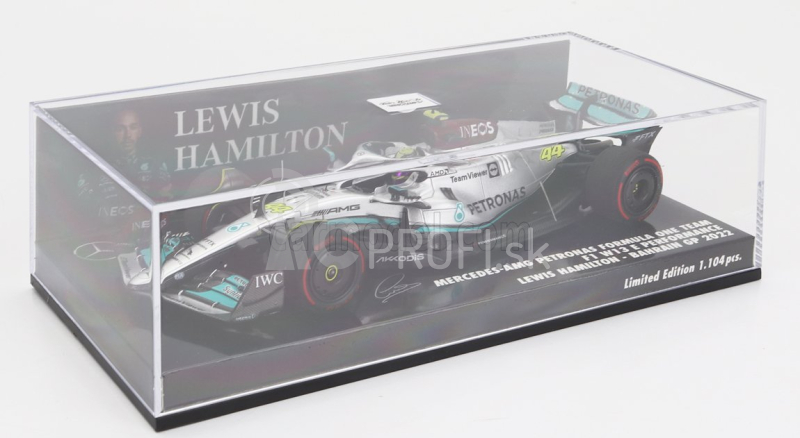 Minichamps Mercedes gp F1 W13e Team Mercedes-amg Petronas F1 N 44 3. Bahrain Gp 2022 Lewis Hamilton 1:43 Silver Green