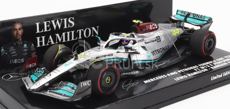 Minichamps Mercedes gp F1 W13e Team Mercedes-amg Petronas F1 N 44 3. Bahrain Gp 2022 Lewis Hamilton 1:43 Silver Green