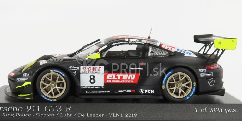 Minichamps Porsche 911 991-2 Gt3-r Team Iron Force N 8 Vln1 Adac Nurburgring 2019 L.luhr - A.de Leener - J.e.slooten 1:43 čierna