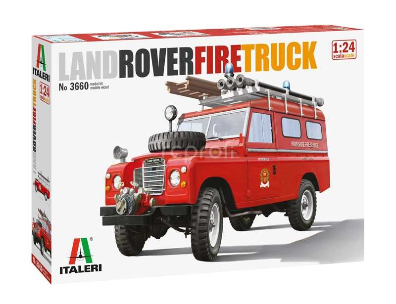 Model Kit auto 3660 - Hasičské auto Land Rover (1:24)