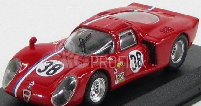 Najlepší model Alfa romeo 33.2 Coupe N 38 Test Le Mans 1968 Gosselin - Trosch 1:43 Red