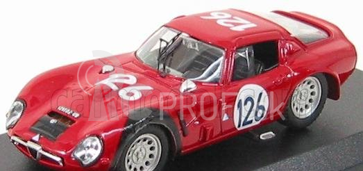 Najlepší model Alfa romeo Tz2 N 126 Targa Florio 1966 Pinto - Todaro 1:43 Red