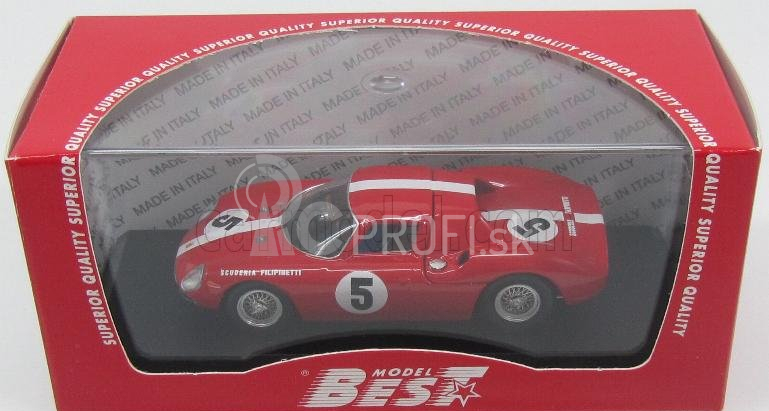 Najlepší model Ferrari 250lm Coupe N 5 1000km Paris 1964 Muller - Boller 1:43 Červená