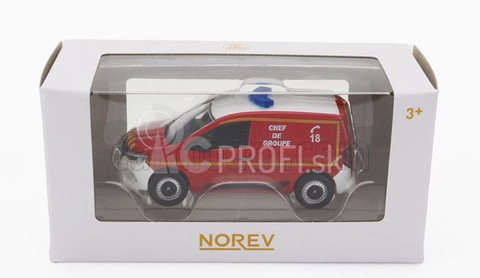 Norev Renault Kangoo Van Sapeurs Pompiers Chef De Group 2023 1:64 červená biela