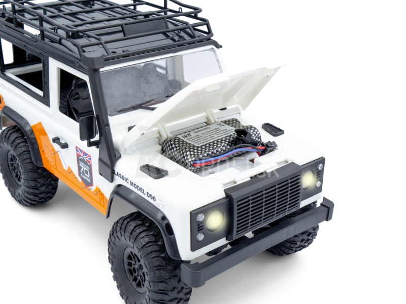 RC auto Land Rover Trail 1/12 RTR 4WD, biela + náhradná batéria