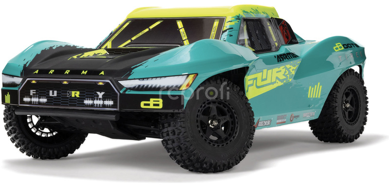 RC auto Arrma Fury 223S BLX 2WD 1:10 RTR DSC, zelené