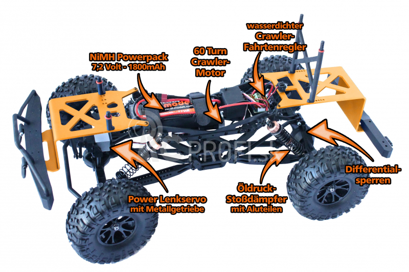 RC auto DF-4J Crawler XXL s navijakom