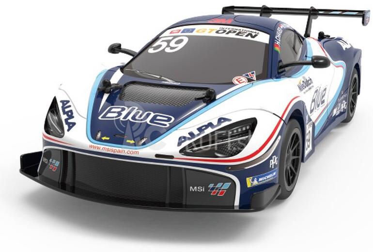 RC auto MC Laren 720S GT3, modrá