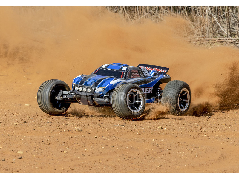 RC auto Traxxas Rustler 1:10 RTR s LED osvetlením, oranžová