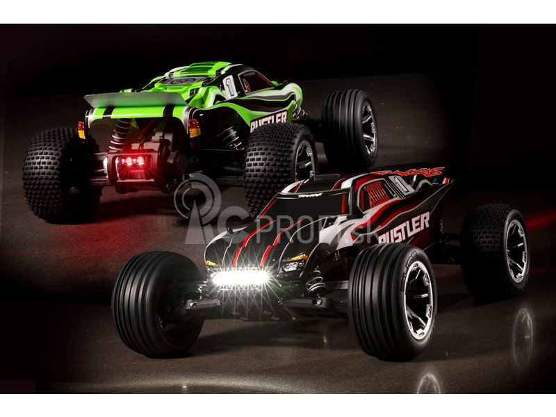 RC auto Traxxas Rustler 1:10 RTR s LED osvetlením, oranžová