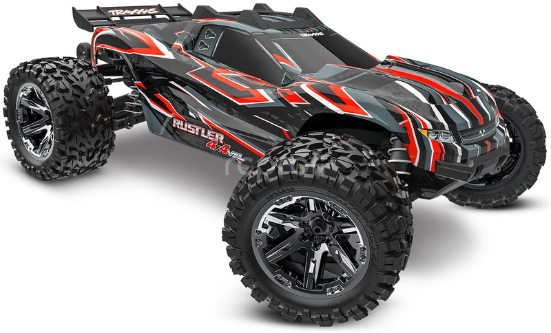 RC auto Traxxas Rustler 1:10 VXL HD 4WD RTR, červené