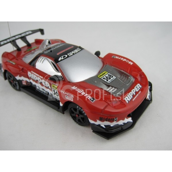 RC Car závodní model s kužely 1:43, červený