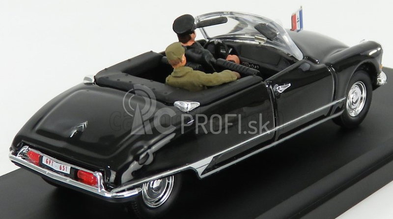 Rio-models Citroen Ds Cabriolet s postavou generála De Gaulla 1959 1:43 čierna